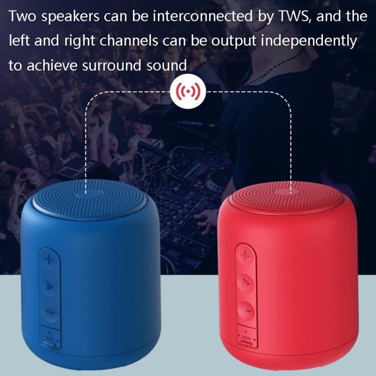 F9 TWS Mini Portable Bluetooth Speaker Support TF Card(No FM-Red)