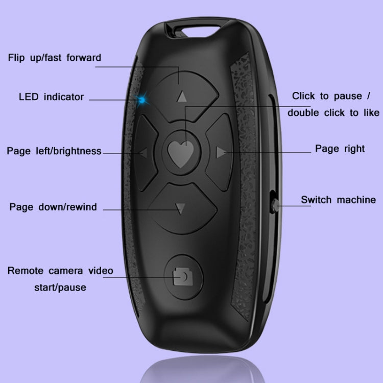 S86 Car Key Shape Multifunctional Bluetooth Selfie Video Remote Control(Pink)