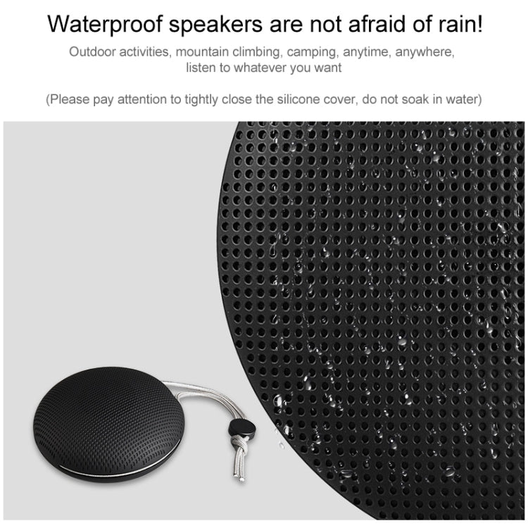 F5 TWS Outdoor Water-resistant Mini Bluetooth Speaker with Lanyard Support Hands-free(Black)