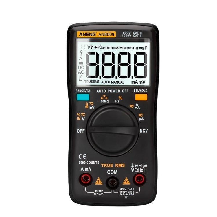 ANENG AN8009 NVC Digital Display Multimeter, Specification: Standard(Black)