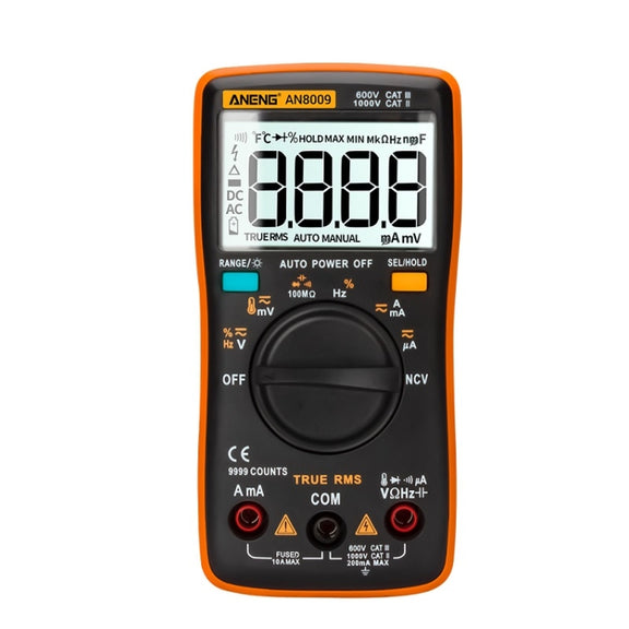 ANENG AN8009 NVC Digital Display Multimeter, Specification: Standard(Orange)