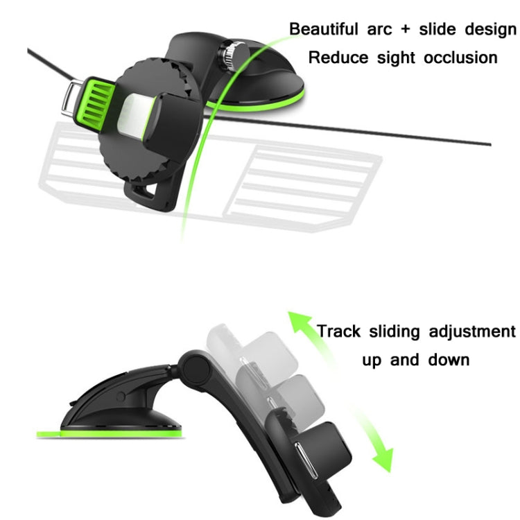 Car Diamond Suction Cup Mobile Phone Holder(Black)