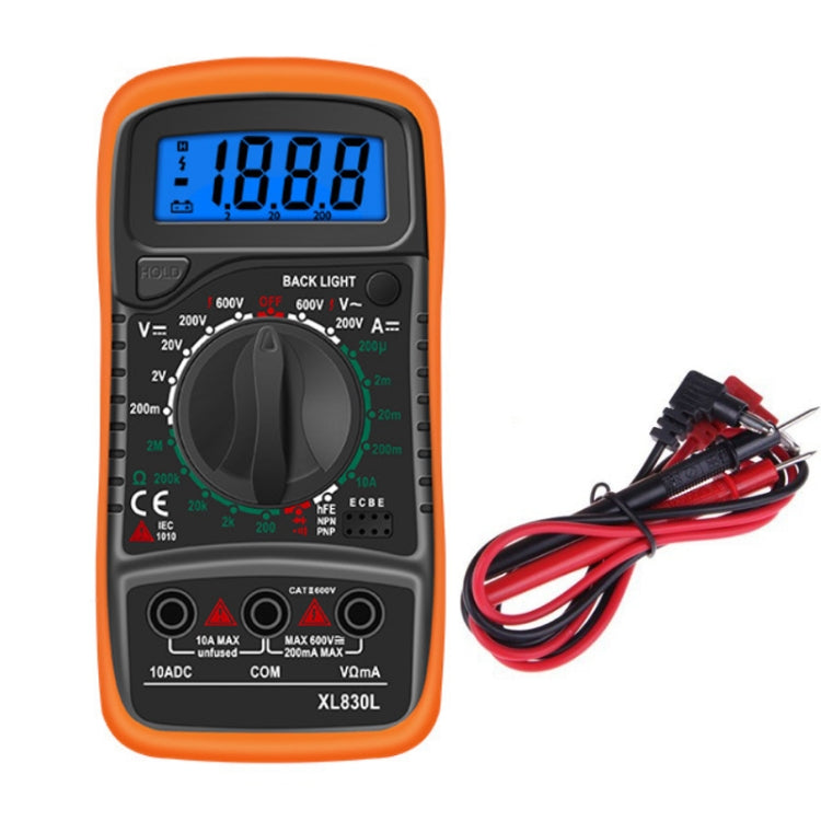 ANENG XL830L Multi-Function Digital Display High-Precision Digital Multimeter, Specification: Bubble Bag Packing(Orange)