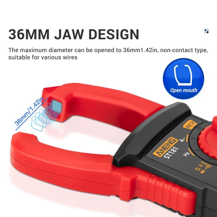 ANENG Intelligent Digital Backlit Clamp-On High-Precision Multimeter, Specification: ST181