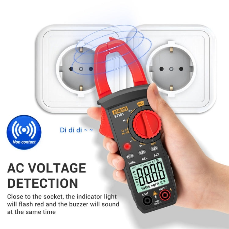 ANENG Intelligent Digital Backlit Clamp-On High-Precision Multimeter, Specification: ST181