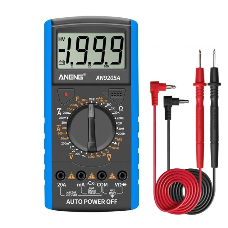 ANENG Automatic High-Precision Intelligent Digital Multimeter, Specification: AN9205A(Blue)