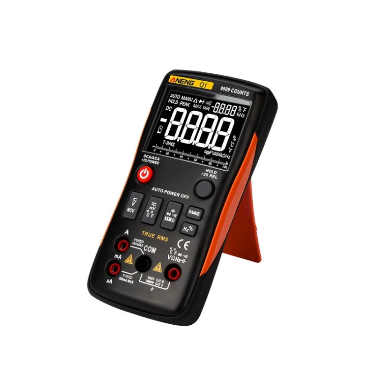 ANENG AN-Q1 Automatic High-Precision Intelligent Digital Multimeter, Specification: Standard with Cable(Orange)