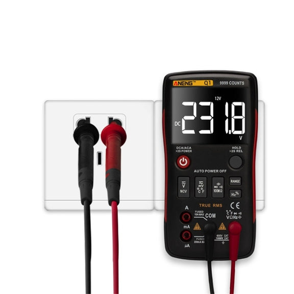 ANENG AN-Q1 Automatic High-Precision Intelligent Digital Multimeter, Specification: Standard with Cable(Orange)