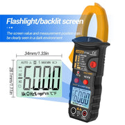 ANENG ST184 Automatically Identify Clamp-On Smart Digital Multimeter(Black)