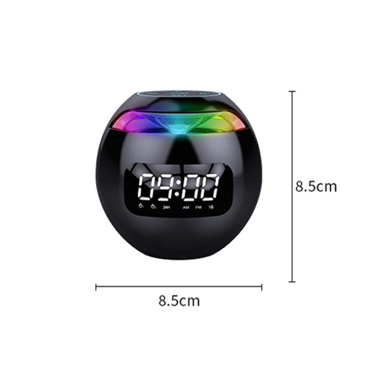 ZXL-G90 Portable Colorful Ball Bluetooth Speaker, Style: Clock Version (Pink)
