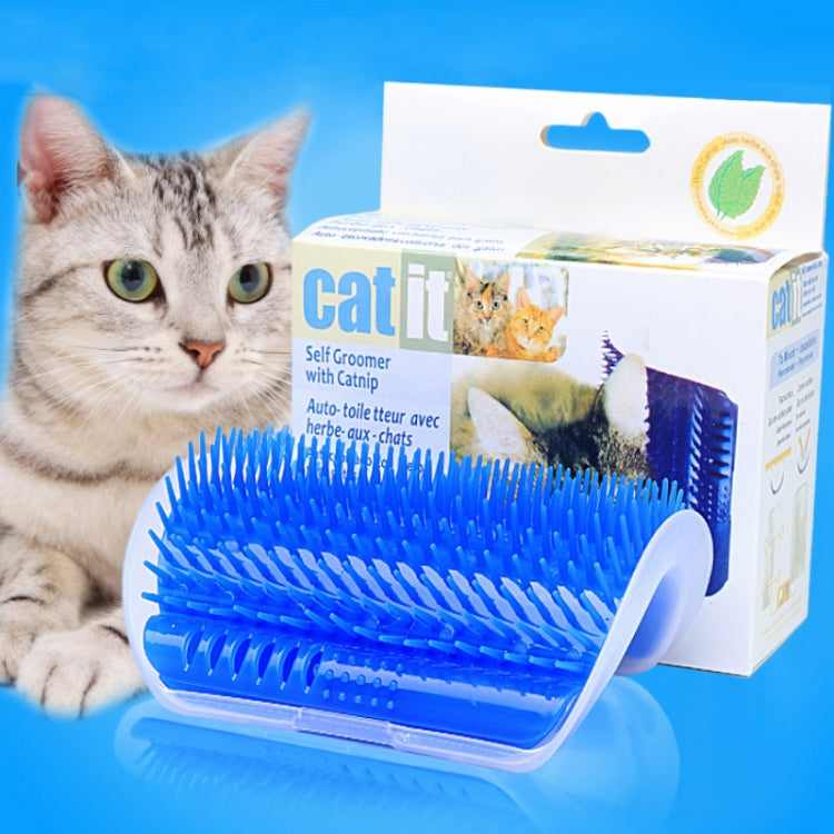 Pet Cat Corner Rub Hair Massage Brush(Green)