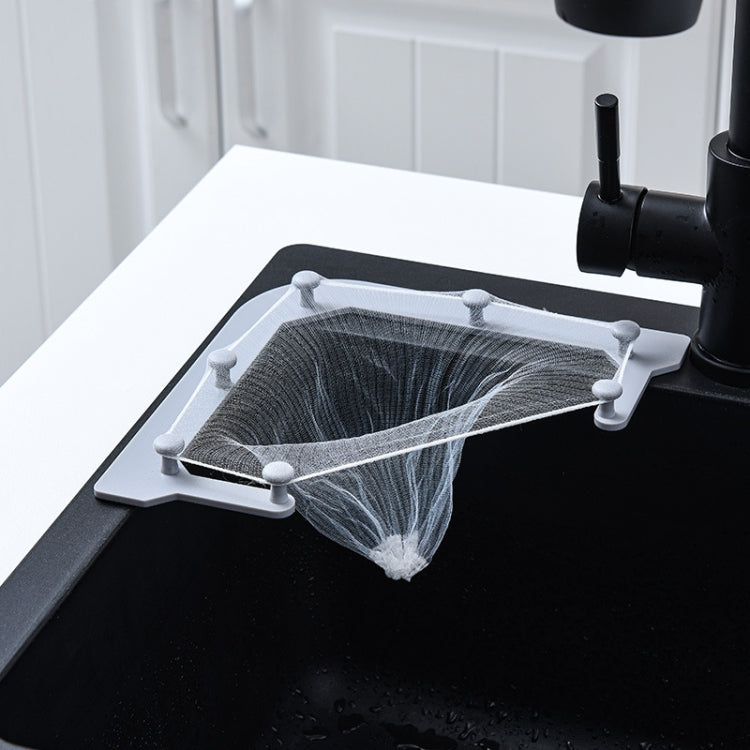 VIB-888 Kitchen Sink Triangle Hanging Net Drain Rack(Gray)