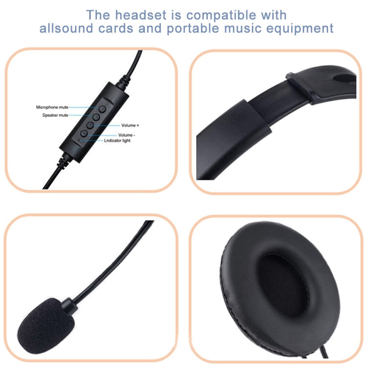 Head-Mounted Wired Headset With Microphone, Style: GAE-440 A