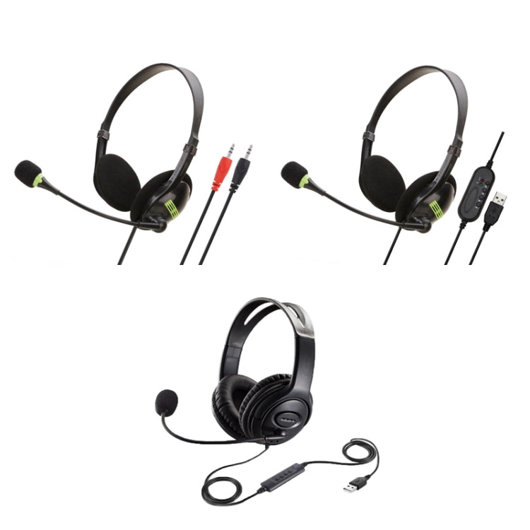 Head-Mounted Wired Headset With Microphone, Style: GAE-109