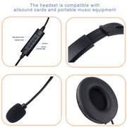 Head-Mounted Wired Headset With Microphone, Style: GAE-109