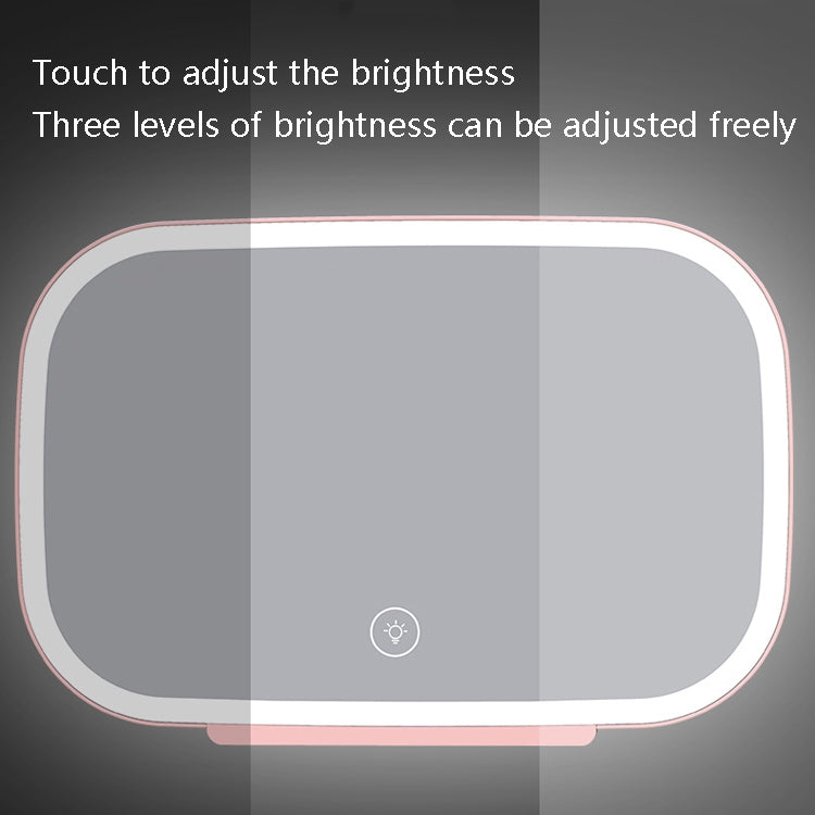 Car Sun Visor Makeup Mirror With LED Light(Pink)