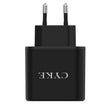 CYKE Smart Digital Display 3-Ports USB Travel Charger(EU Plug-Black) - USB Charger by CYKE | Online Shopping South Africa | PMC TechLife | Buy Now Pay Later Mobicred