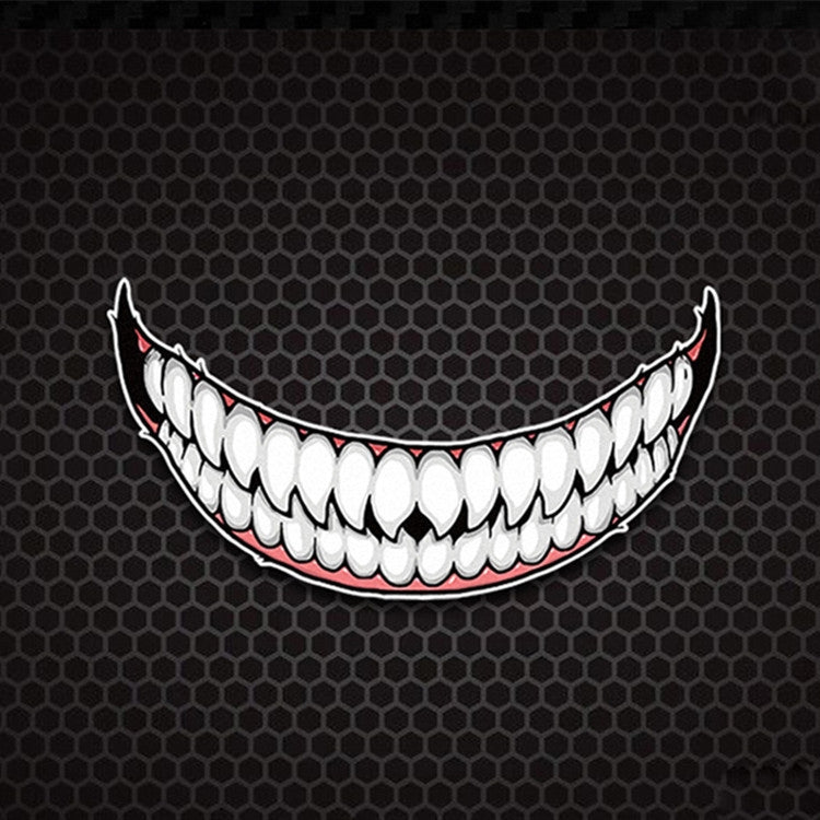 J06 Motorcycle Helmet Sticker Small Teeth