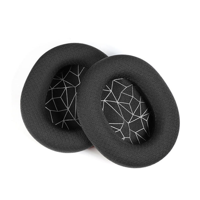 1 Pair Sponge Headset Pad for Steelseries Arctis Pro / Arctis 3 / 5 / 7(White Print Mesh)