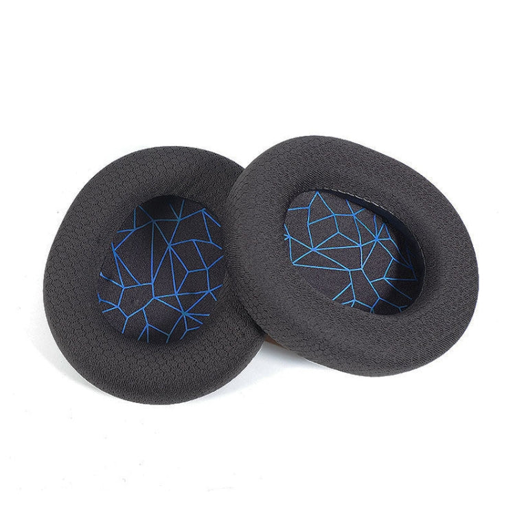 1 Pair Sponge Headset Pad for Steelseries Arctis Pro / Arctis 3 / 5 / 7(Blue Print Mesh)