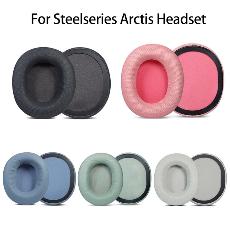 1 Pair Sponge Headset Pad for Steelseries Arctis Pro / Arctis 3 / 5 / 7(Pink Leather)