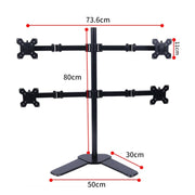 Desktop Lifting Monitor Stand Bracket Four Screen  Desk Base
