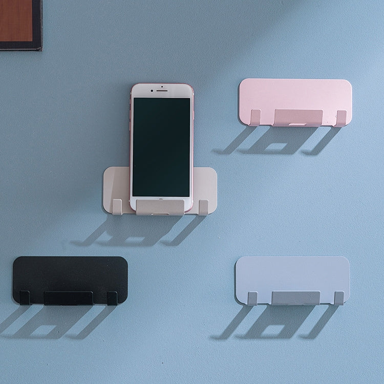 2 PCS  Punch-Free Wall-Mounted Rack Mobile Phone Charging Holder(Pink)