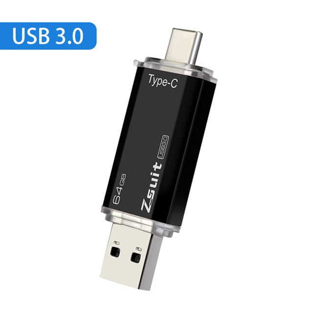 Zsuit Zstpc3 2 in 1 Type-C Interface Metal Phone U Disk, Randon Color Delivery 16GB(USB3.0)