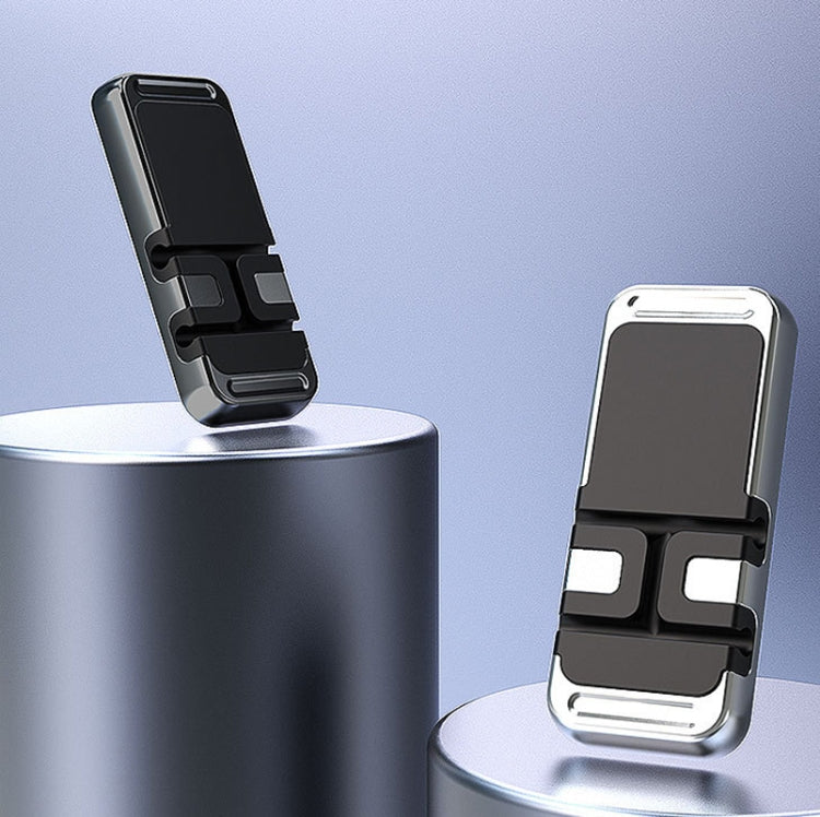 2 PCS S15 Magnetic Aluminum Alloy Bracket Data Cable Storage Sticker Car Phone Holder(Silver)