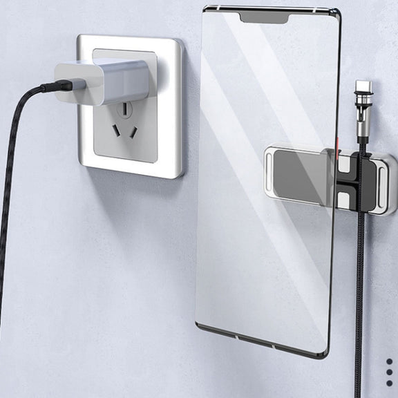 2 PCS S15 Magnetic Aluminum Alloy Bracket Data Cable Storage Sticker Car Phone Holder(Silver)