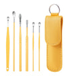 5 Sets 6 In 1 Stainless Steel Spring Spiral Portable Ear Pick, Specification: Yellow - Ear Care Tools by PMC TechLife | Online Shopping South Africa | PMC TechLife