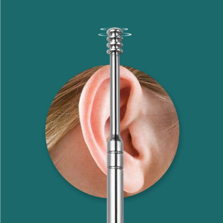 5 Sets 6 In 1 Stainless Steel Spring Spiral Portable Ear Pick, Specification: Blue