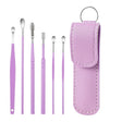 5 Sets 6 In 1 Stainless Steel Spring Spiral Portable Ear Pick, Specification: Purple - Ear Care Tools by PMC TechLife | Online Shopping South Africa | PMC TechLife