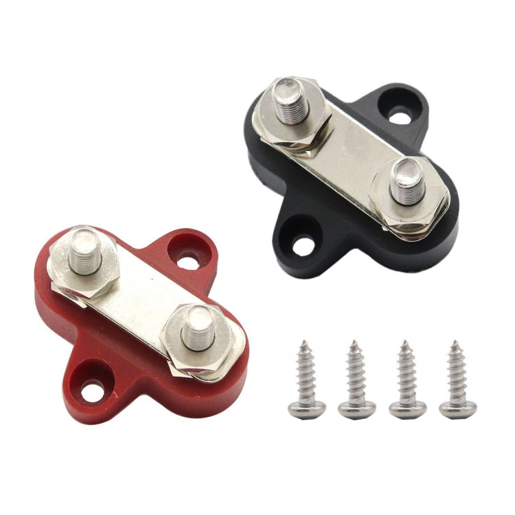 Double Terminal Block Spiral Fixed Wire Connector, Color: M6 Black