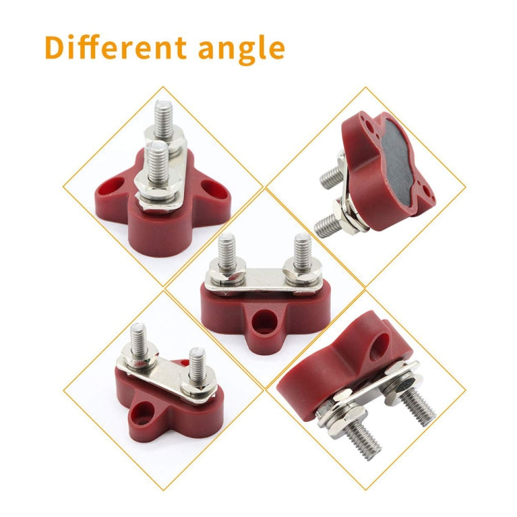 Double Terminal Block Spiral Fixed Wire Connector, Color: M6 Black