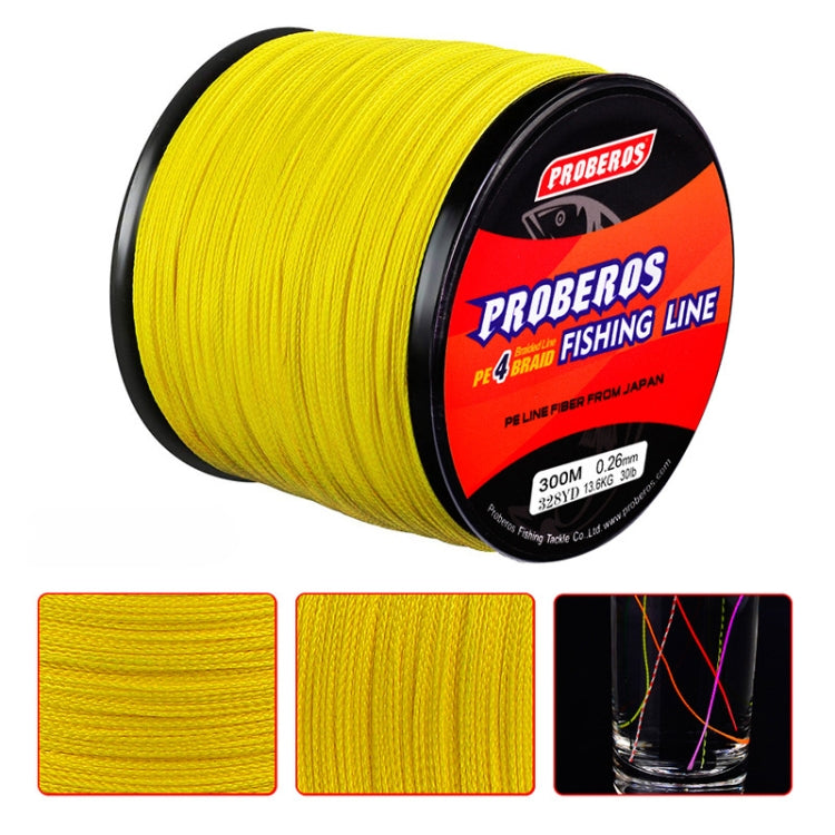 PROBEROS 4 Edited 300M Fish Line, Line number: 2.0 / 25LB(Grey)