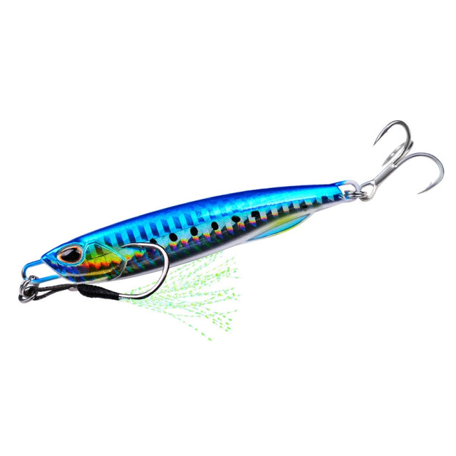 3 PCS PROBEROS LF103 Simulation Metal Sea Fishing Bait, Specification: 60g(H With Hook)
