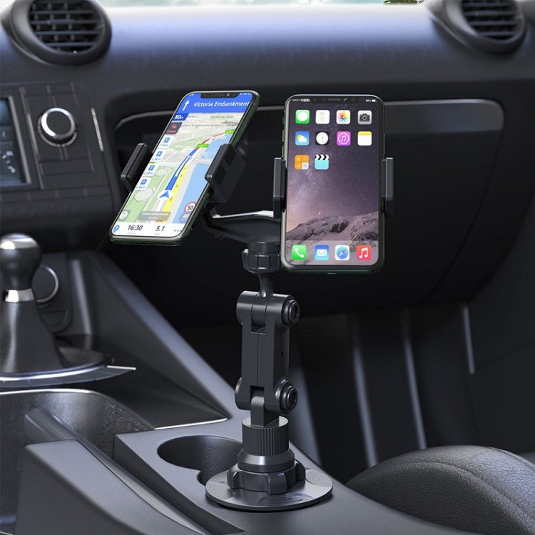 Double Chuck Rotary Multifunctional Cup Holder Mobile Phone Holder(Cup T1)