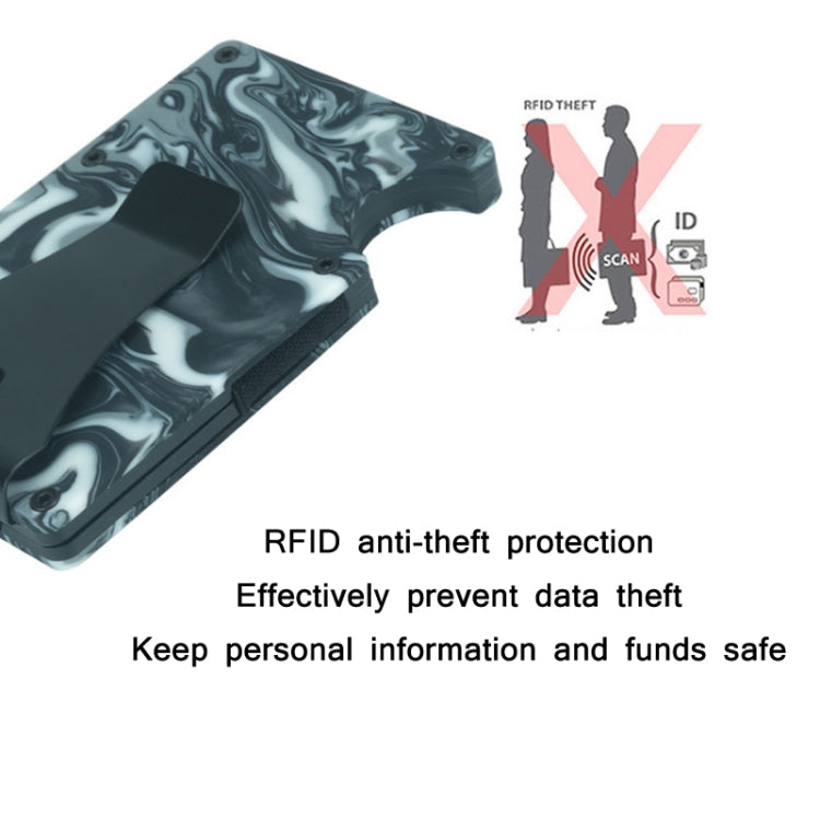 RFID Anti-Degaussing Resin Ultra-Thin Card Holder(Blue)