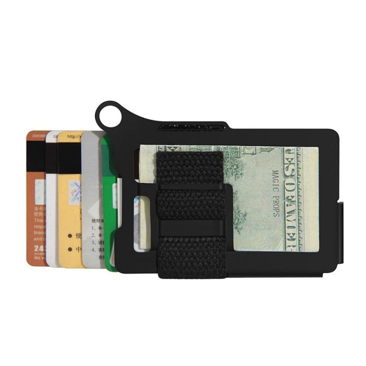 Metal Fabric Credit Card Holder Men Wallets(Black)