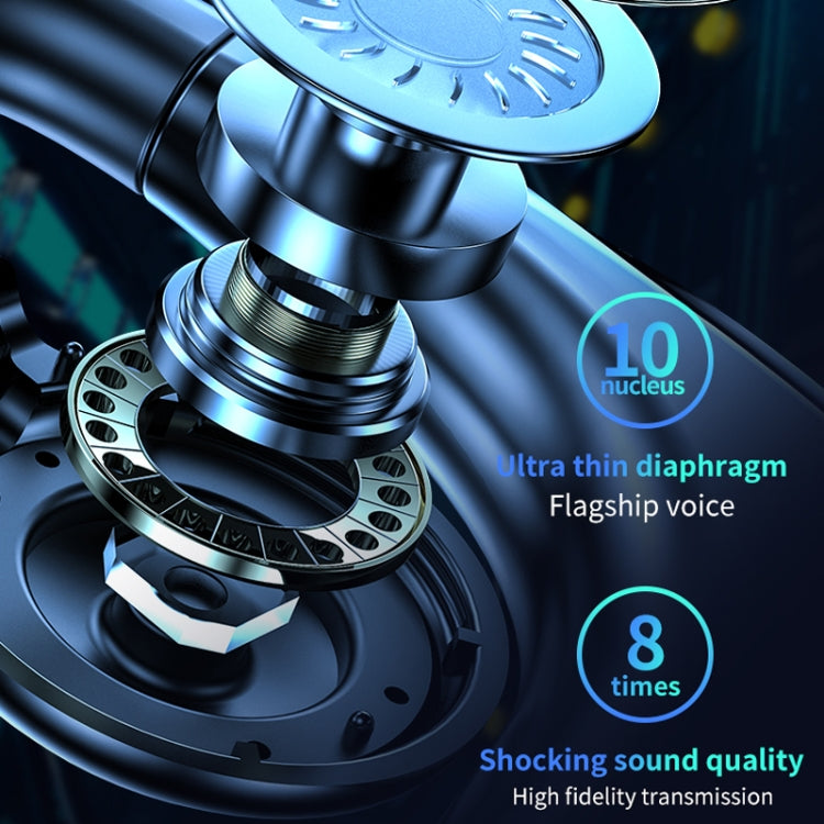 M99 Bluetooth V5.2 Single Earhook Business Headphone(Black+White)