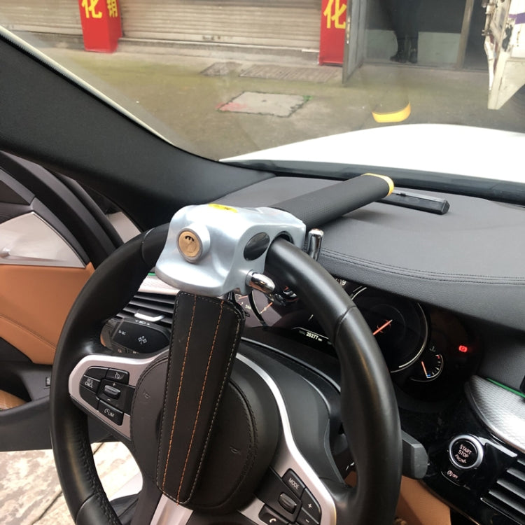 Car Steering Wheel Anti-Theft Lock((Black Gold))