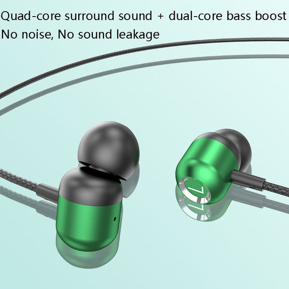 2 PCS TS6000 3.5mm Metal Elbow In-Ear Wired Control Earphone with Mic(White)