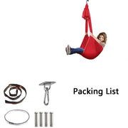 Kids Elastic Hammock Indoor Outdoor Swing, Size: 1x2.8m (Silver Gray)
