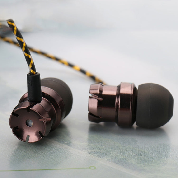 2 PCS EN500 3.5mm Plug Snake Pattern In-Ear Phone Earphone(Black)