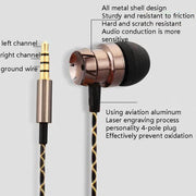 2 PCS EN500 3.5mm Plug Snake Pattern In-Ear Phone Earphone(Rose Gold)