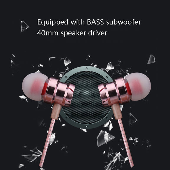2 PCS EN500 3.5mm Plug Snake Pattern In-Ear Phone Earphone(Rose Gold)