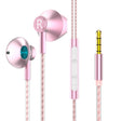 TS5000 3.5mm Metal Subwoofer Wired Earphone(Pink) - Normal Style Earphone by PMC TechLife | Online Shopping South Africa | PMC TechLife