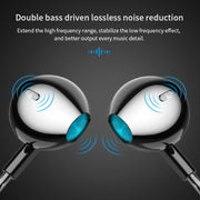 TS5000 3.5mm Metal Subwoofer Wired Earphone(Black)