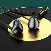 TS6800 3.5mm Metal Elbow Noise Cancelling Wired Game Earphone(Black)